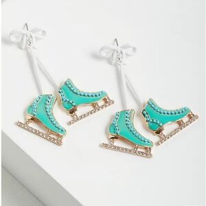 🆕❄️⛸ FIGURE SKATES & BOW HANGING EARRINGS⛸❄️